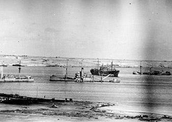 Prístav Tobrúk roku 1941. Foto porízeno cs. vojáky. Sbírka Zdenka Hurta.