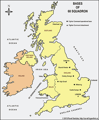 Ilustrace z kroniky ceskoslovenské letky 68. perute. „Jo, jo. Tak je to, když ten …. indikátor nefunguje“ popisuje príhodu osádky P/O Františka Chábery a Sgt Karla Bednaríka. Archiv Martina Vrány