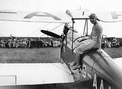 Amy Johnson long distance flight record breaker