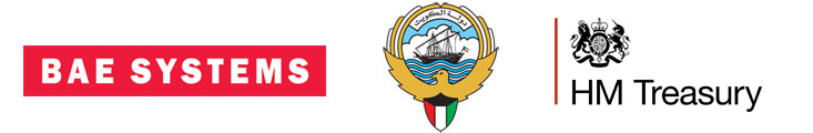 BAE Systems , State of Kuwait and HM Treasury logo