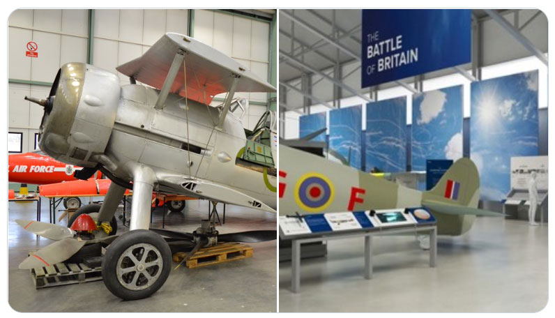 A couple of images of Cosford's Gloster Gladiator on display as part of our new Battle of Britain displays