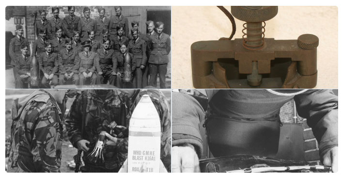 Montage of Bomb Disposal Personnel and equipment
