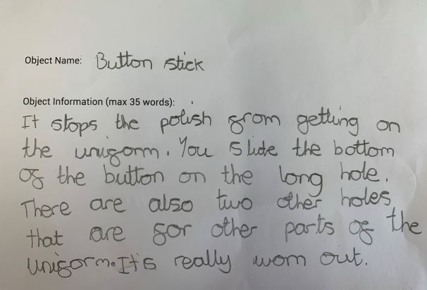 Student Button Stick Label