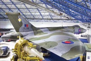 The Avro Vulcan displayed in the RAF Museum London Hangar 5
