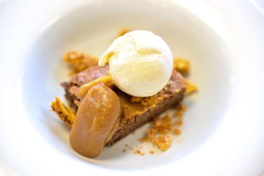 Dessert with ice cream