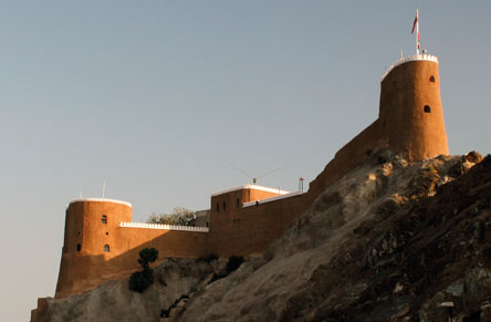 Fort Al Mirani, built in the 16th Century by the Portuguese to guard the seaward entry to Muscat Fort Al Mirani, built in the 16th Century by the Portuguese to guard the seaward entry to Muscat