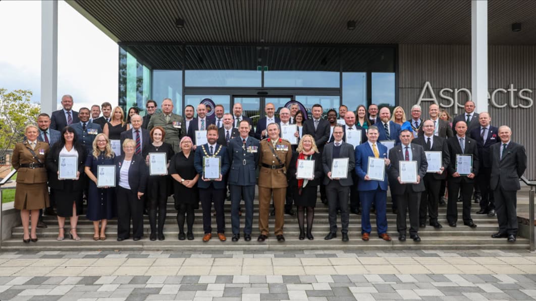 Various organisations with their Armed Forces Covenant Awards. 
