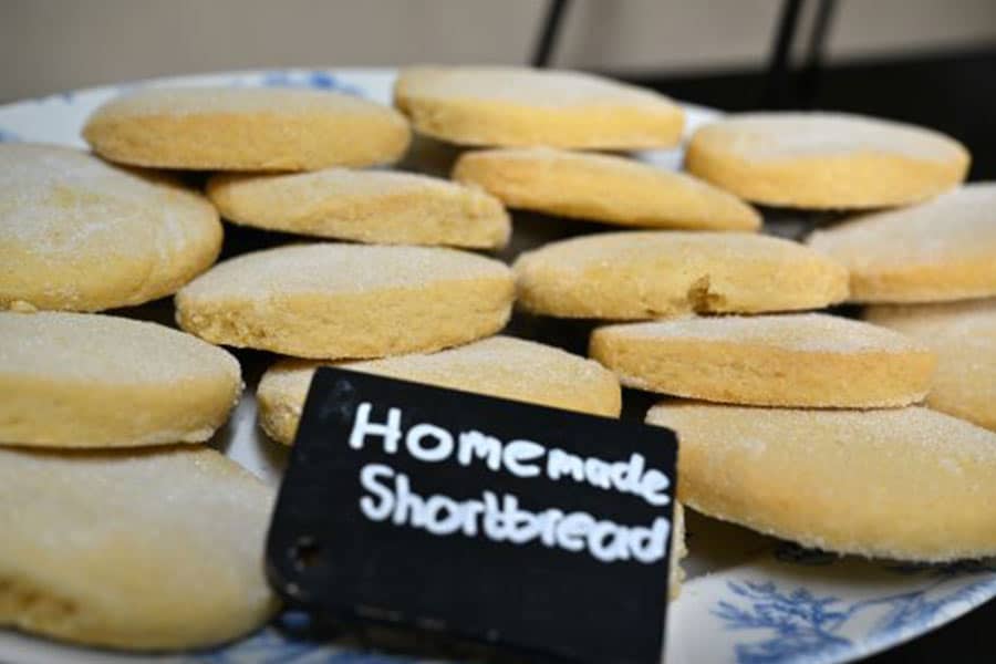 Homemade shortbread cookies