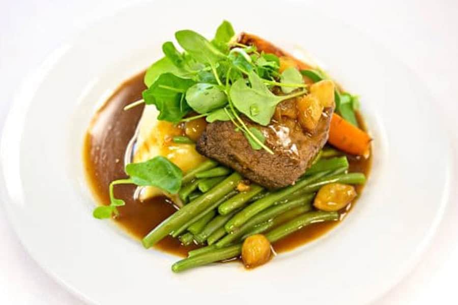 Meat, potatoes and vegetables