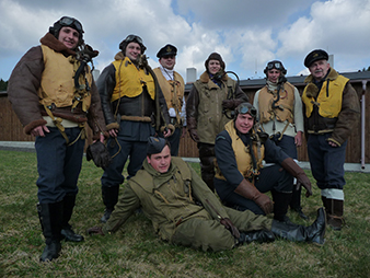 Shots from the filming of the documentary series for Czech Television about the history of Czechoslovak aviation, Give Us Wings.