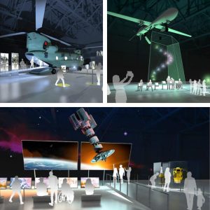 Artist renditions of the New Exhibition for The RAF 1980 to Today