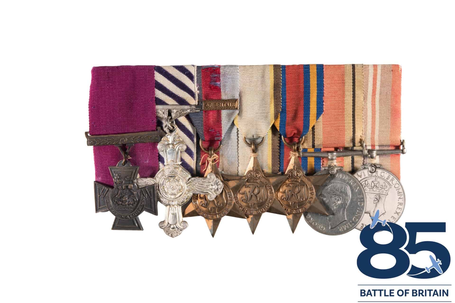 Medal bar of Wg Cdr James Brindley Nicolson VC