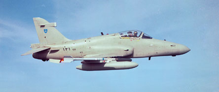 A BAe Hawk of the Royal Air Force of Oman