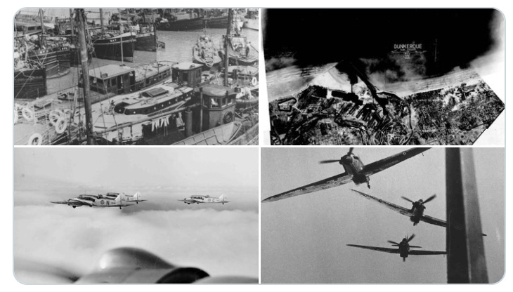 Pictures showing the commencement of Operation Dynamo