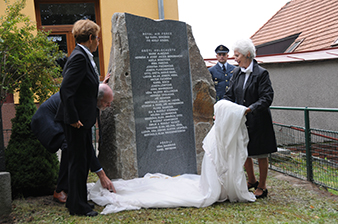 The unveiling of the memorial to the victims of the Holocaust and RAF members from Trhová Kamenice, which was organized by our military history club.