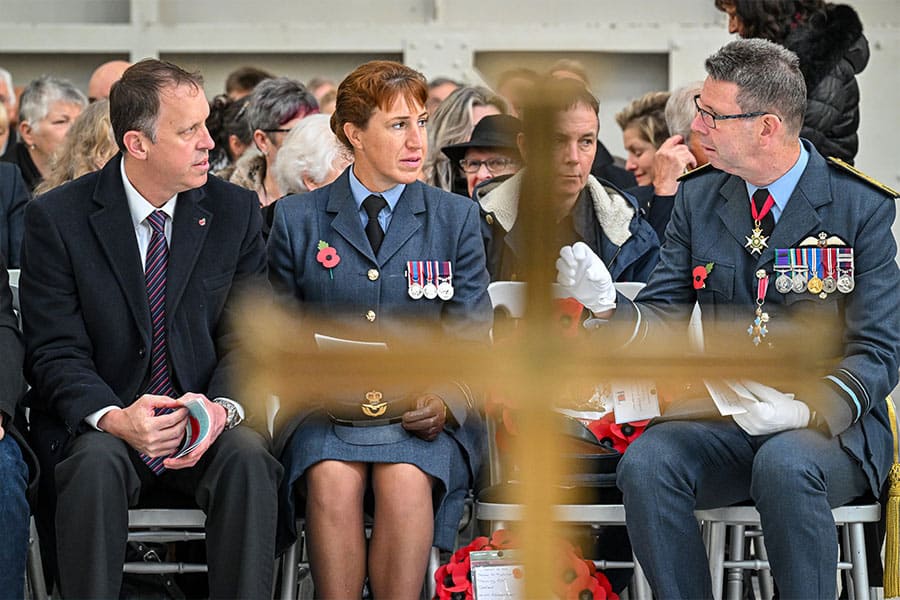 RAF personnel talking