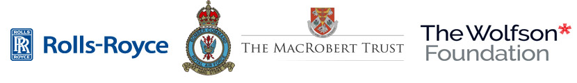 The Rolls Royce Logo, Bomber Command Association Logo, The Mac Robert Trust logo, The Wolfson Foundation Logo