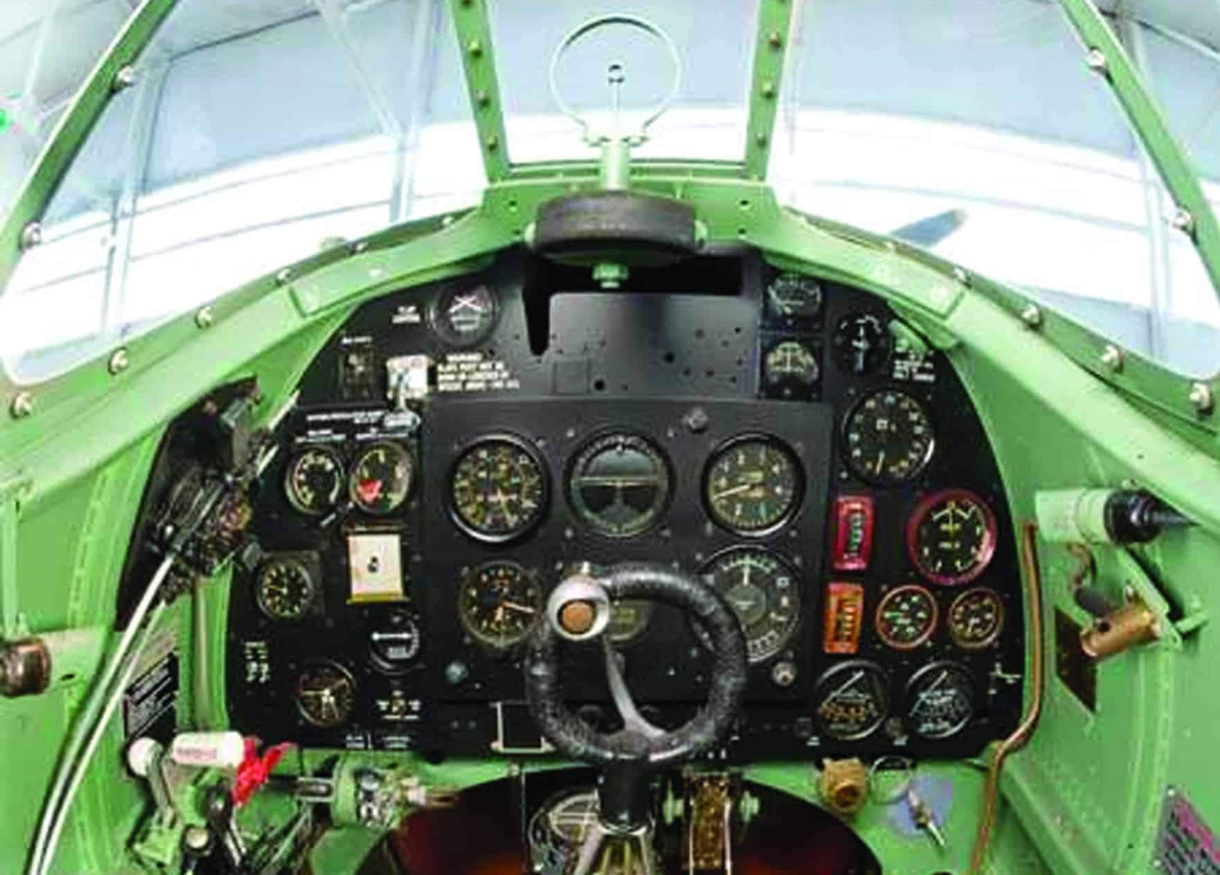 Spitfire cockpit closeup