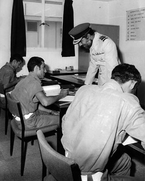 Sultan Qaboos visiting the Technical Training Institute circa late 1970s